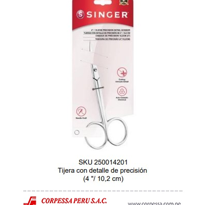 Tijeras con Detalles de Precisión 57593 Singer