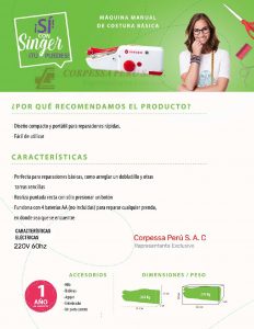Venta de Maquina Manual de Costura Basica pdf Lima Peru
