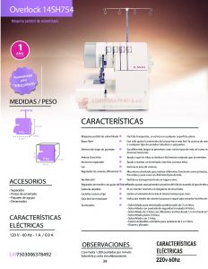 Venta de Overlock 14SH754 pdf Lima Peru