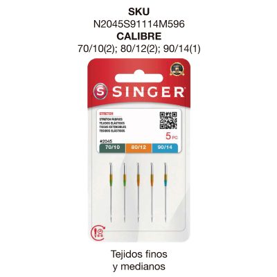 Blister con 5 agujas Tejido Finos y Medianos