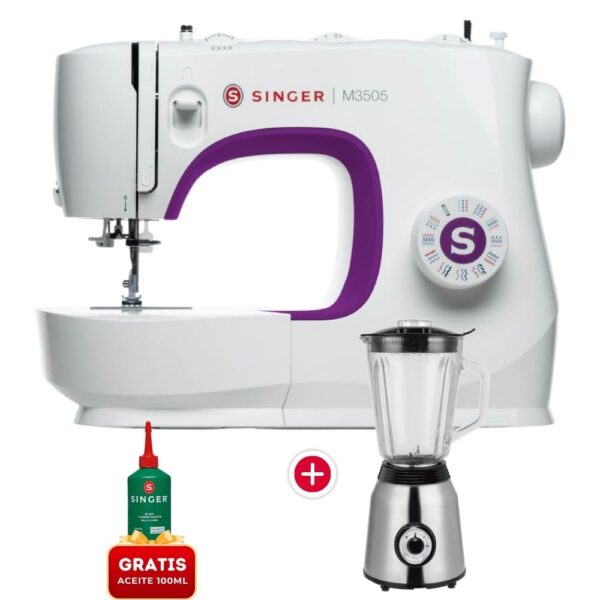 Combo Maquina de Coser M3505 Singer + Licuadora Electric Life BJ-Y79G – 1.5L