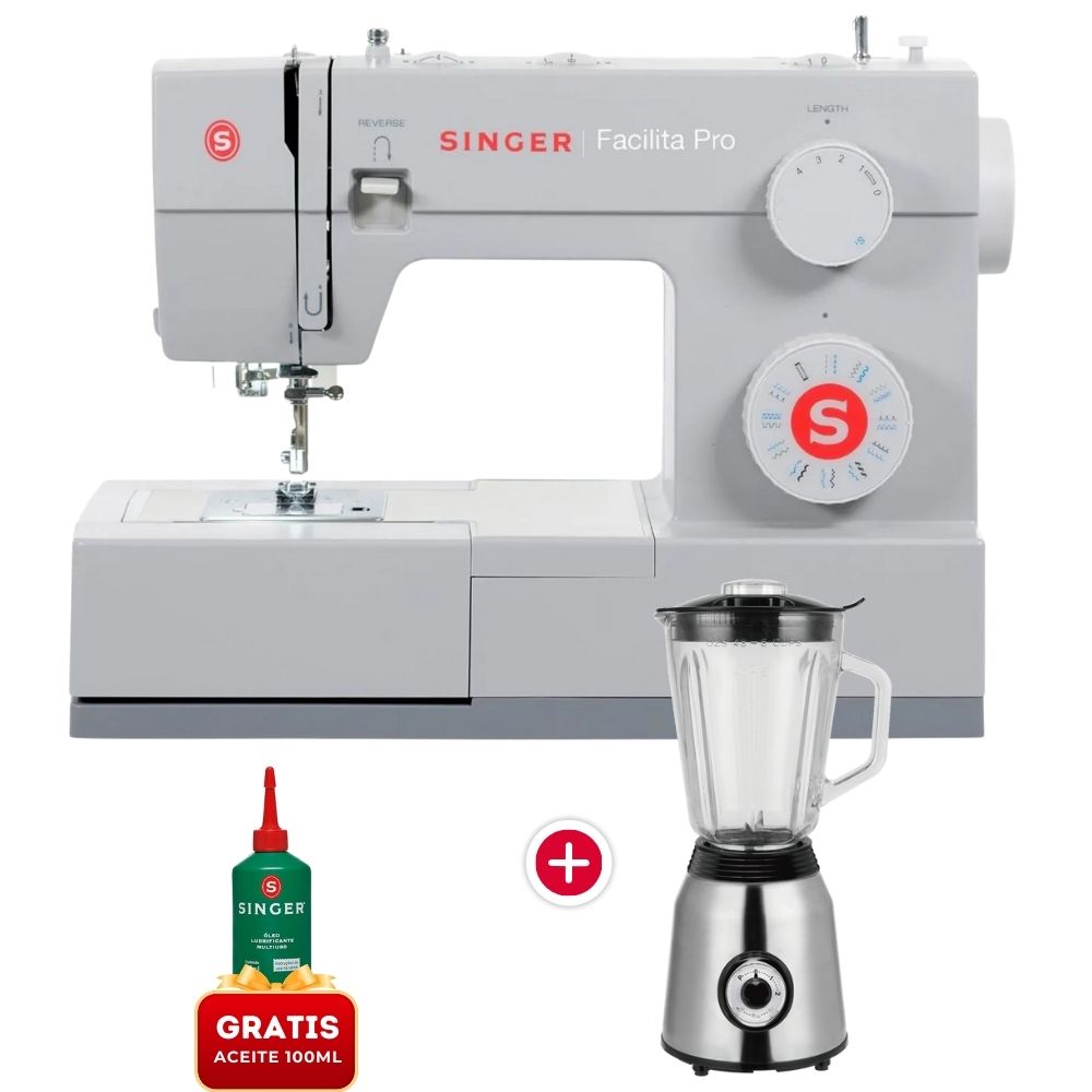 Singer Perú Combo Maquina De Coser Facilita 4423 Singer + Licuadora Electric Life BJ-Y79G – 1.5L