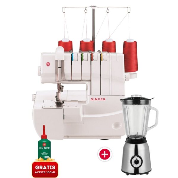 Combo Maquina de Coser Recubridora 14T970C Singer + Licuadora Electric Life BJ-Y79G – 1.5L