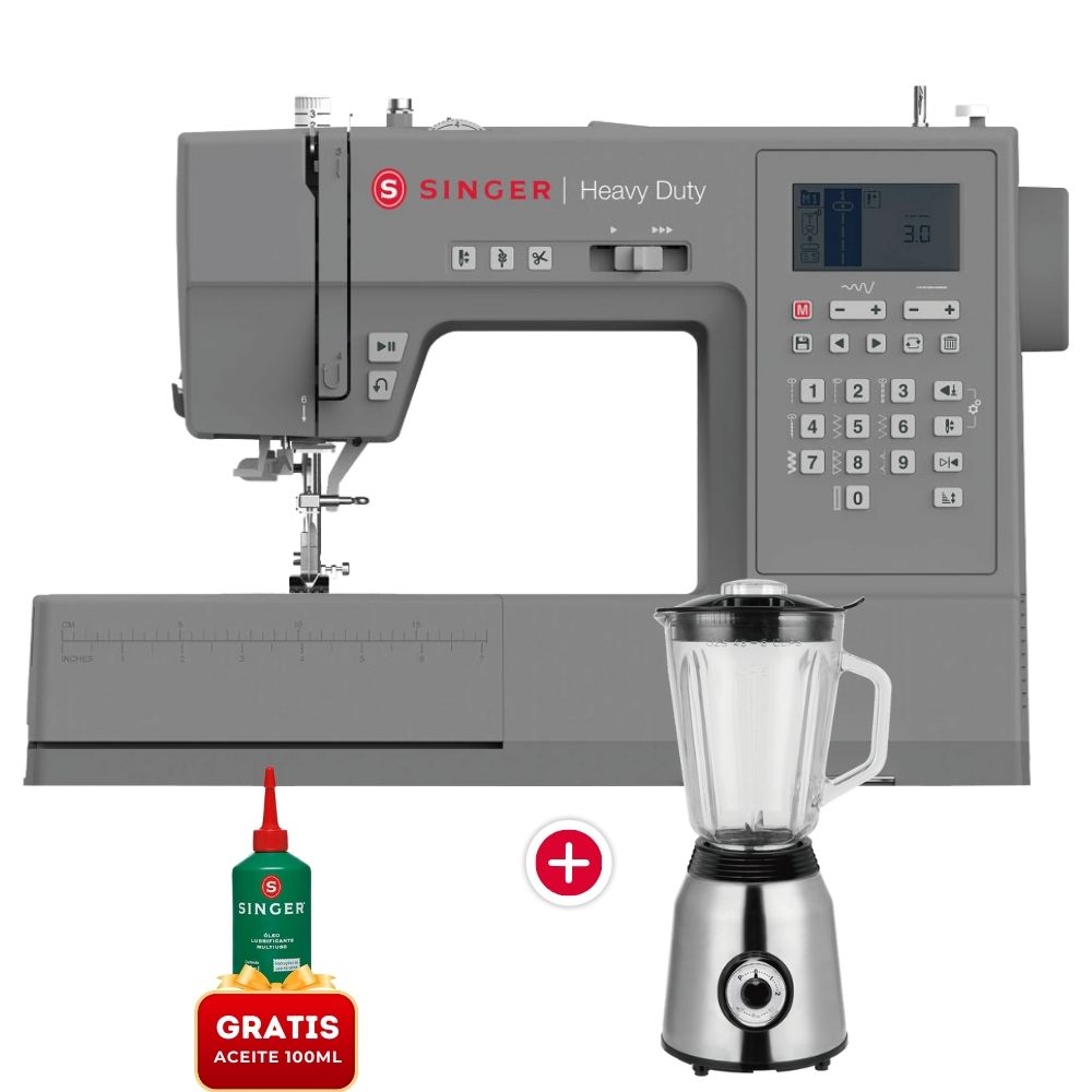 Singer Perú Combo Maquina De Coser Heavy Duty Hd6805C Singer + Licuadora Electric Life Bj-Y79G – 1.5L