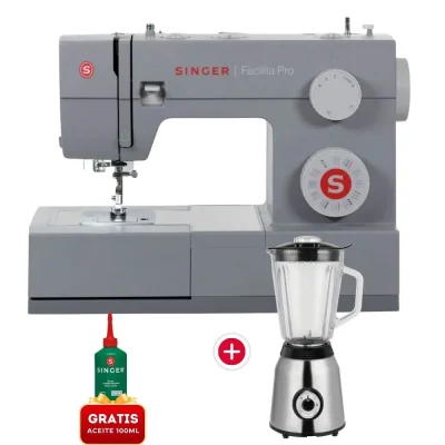 Combo Maquina de Coser Facilita 4432 Singer + Licuadora Electric Life BJ-Y79G – 1.5L